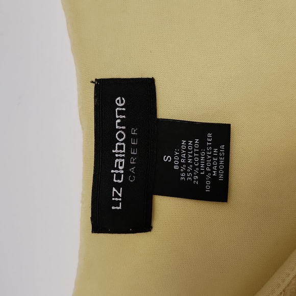 Liz Claiborne yellow lace top, S - Picture 2 of 5